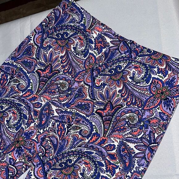 Isaac Mizrahi Vibrant Paisley Pants Size 6 - Picture 2 of 11